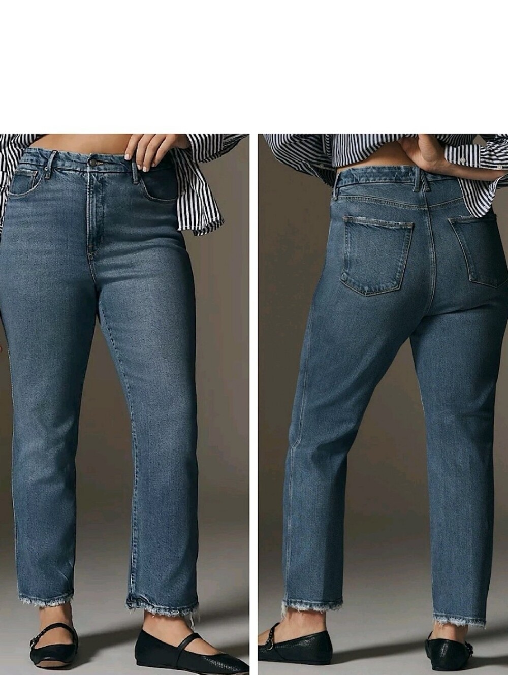 Good American Good Curve Straight Super High Rise 28 Inseam Size 20-26